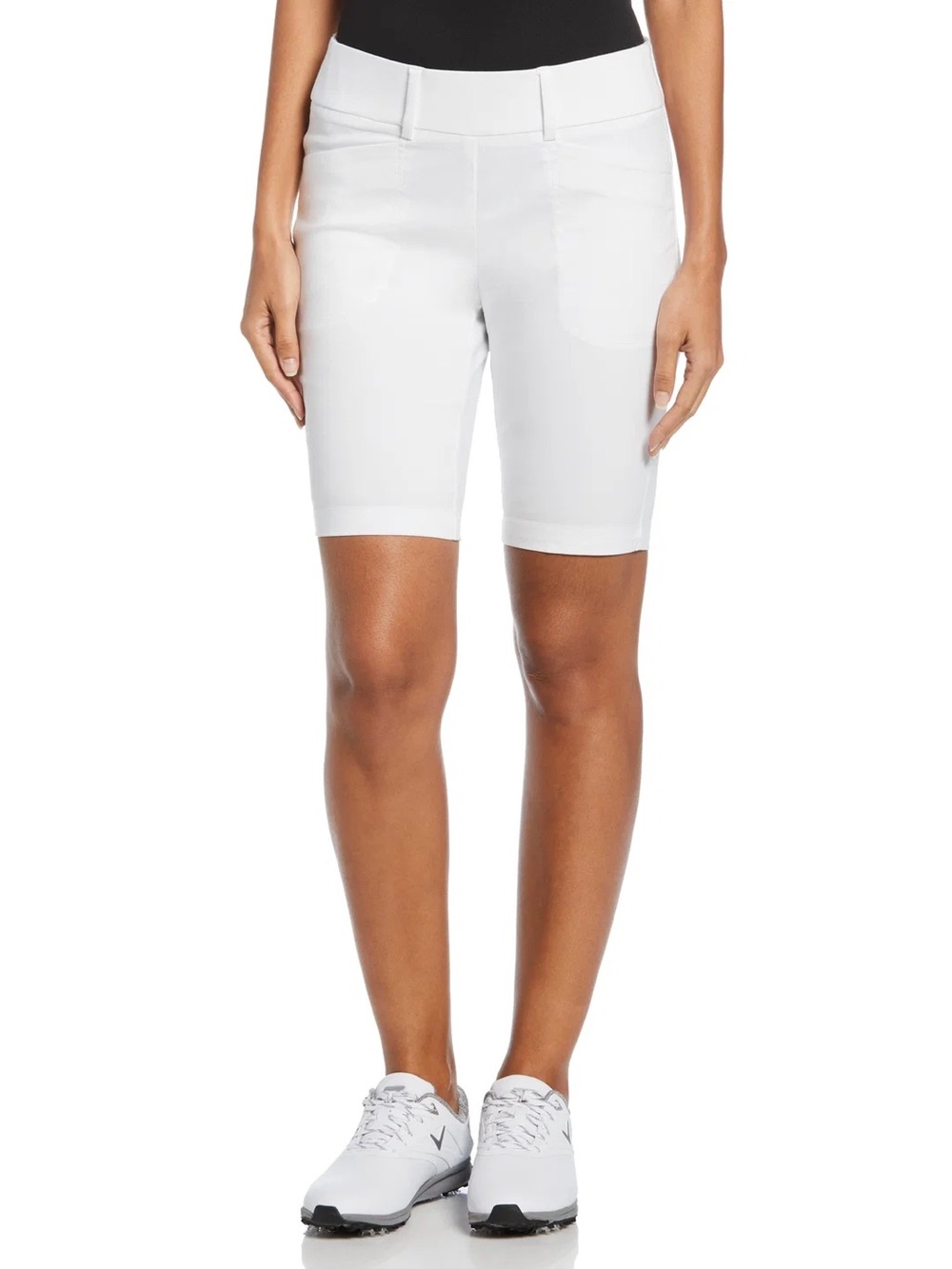 NWT Callaway 9.5" TRUESCULPT TECH STRETCH GOLF SHORT, White, Sz XXL